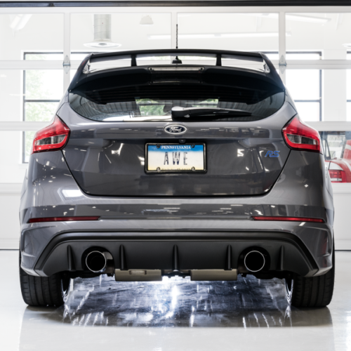 AWE Tuning Track Edition Cat-Back Exhaust - Chrome Silver Tips for Ford Focus RS - Image 4