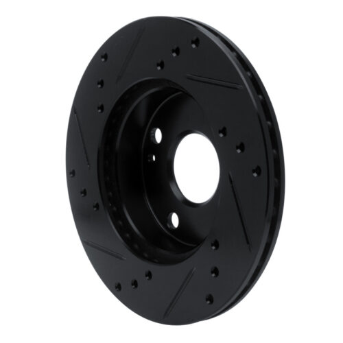 R1 Concepts for 90-93 Mazda Miata Front Right Drilled & Slotted Black Brake Rotor - Image 4