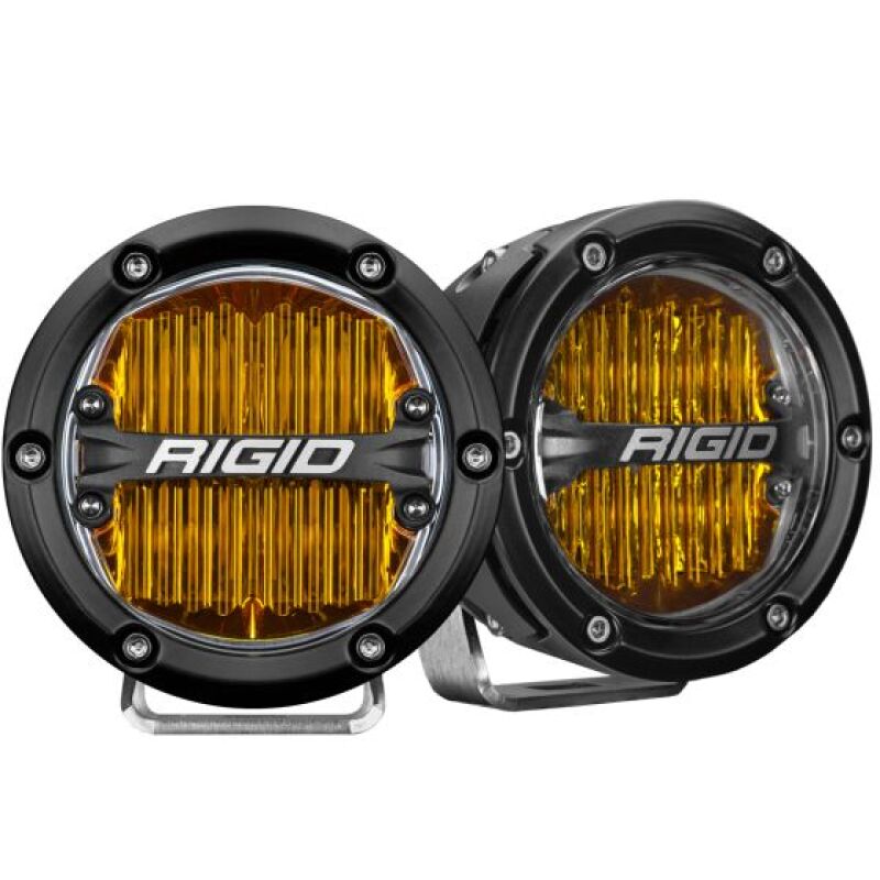 Rigid Industries 360-Series 4in LED SAE J583 Fog Light - Selective Yellow (Pair) - Image 7