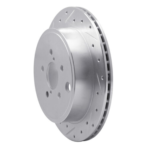 Alternative view of R1 Concepts for 10-25 Scion FR-S Rear Left Drilled & Slotted Silver Brake Rotor