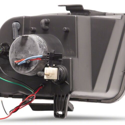 Raxiom for 2005-2009 Ford Mustang w/ Factory Halogen LED Halo Headlights- Black Housing (Smoked Lens)