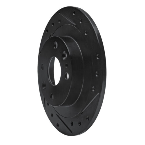 Alternative view of R1 Concepts for 1990-2003 Ford Escort Rear Right Drilled & Slotted Black Brake Rotor