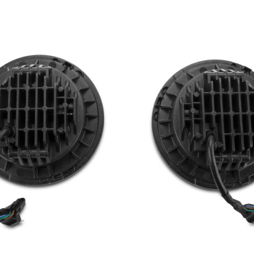 Raxiom for 1997-2018 Jeep Wrangler TJ/JK Axial Halo Headlights w/ DRL Amber Signals- Black Hsng (Clear Lens) - Image 4