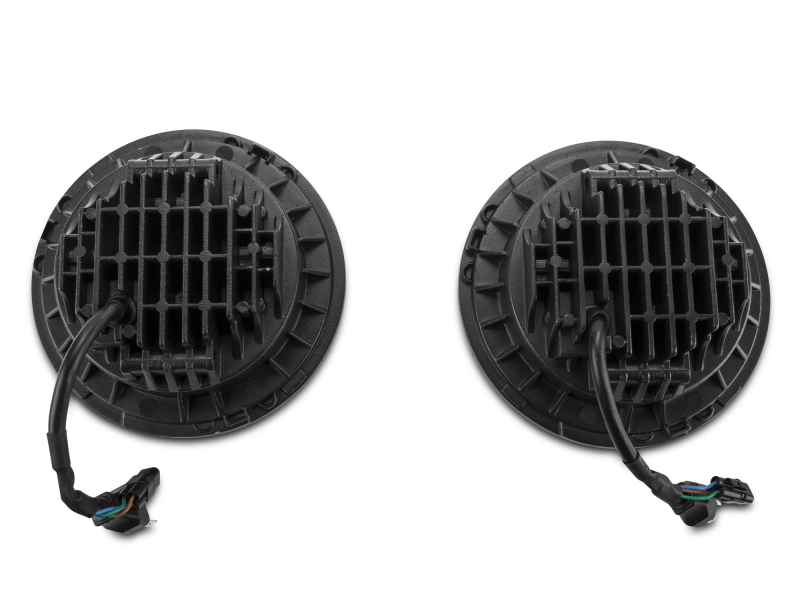 Raxiom for 1997-2018 Jeep Wrangler TJ/JK Axial Halo Headlights w/ DRL Amber Signals- Black Hsng (Clear Lens) - Image 4