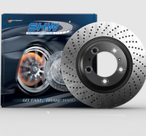 SHW 15-16 Porsche Carrera GTS/Carrera 4 GTS Left Front Drilled Monobloc Brake Rotor (99135140302)