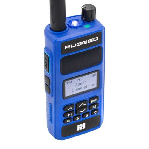 Rugged Radios Rugged R1 - Business Band Two Way Handheld Radio - Digital and Analog Blue - Image 2