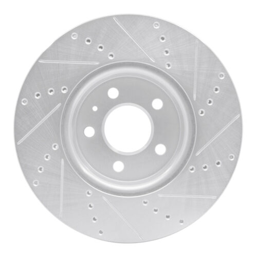 R1 Concepts for 08-25 Audi A4 Quattro Front Left Drilled & Slotted Silver Brake Rotor - Image 5