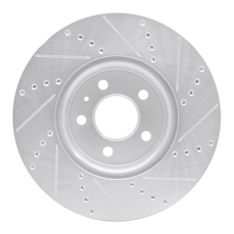 R1 Concepts for 08-25 Audi A4 Quattro Front Left Drilled & Slotted Silver Brake Rotor - Image 5