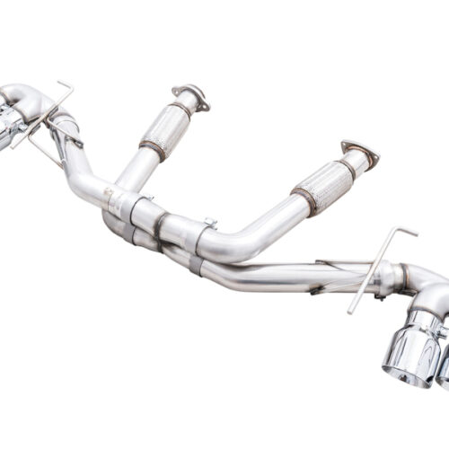 AWE Tuning Track Edition Exhaust - Quad Chrome Silver Tips for 2020 Chevrolet Corvette (C8)