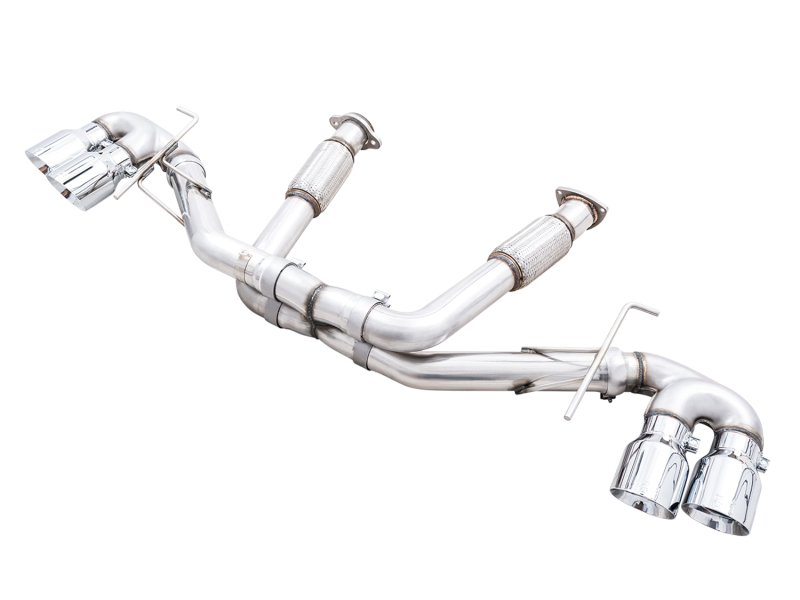 AWE Tuning Track Edition Exhaust - Quad Chrome Silver Tips for 2020 Chevrolet Corvette (C8)