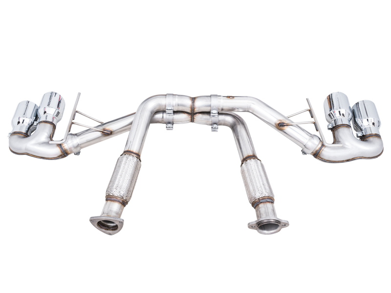 AWE Tuning Track Edition Exhaust - Quad Chrome Silver Tips for 2020 Chevrolet Corvette (C8) - Image 5