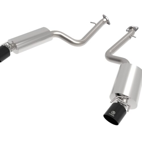 aFe Power Takeda 14-22 Lexus IS350 V6 2.5in. 304 Stainless Steel Axle-Back Exhaust System w/ Black Tip - Image 2