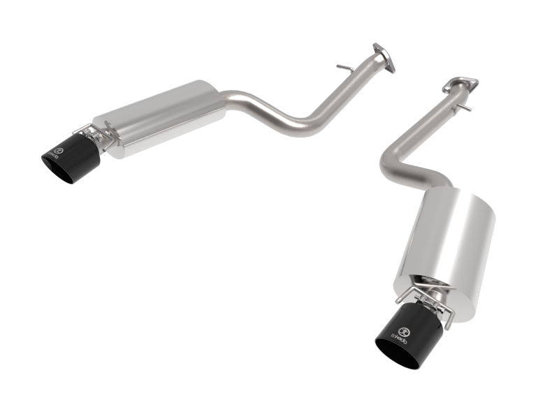 aFe Power Takeda 14-22 Lexus IS350 V6 2.5in. 304 Stainless Steel Axle-Back Exhaust System w/ Black Tip - Image 2