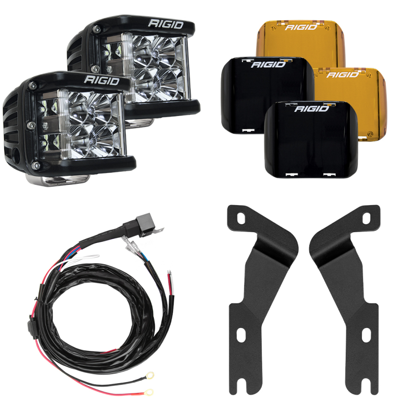 Rigid Industries for 16-20 Toyota Tacoma A-Pillar Light Kit w/D-SS Flood