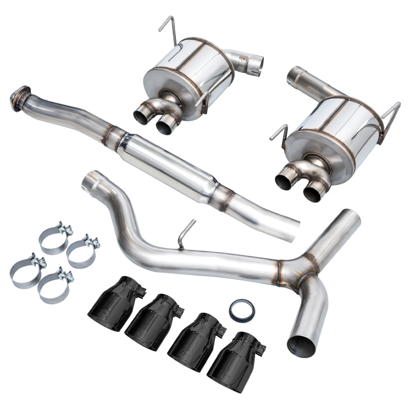 AWE Tuning Touring Edition Exhaust - Diamond Black Tip (102mm) for Subaru STI VA / WRX GV / STI GV Sedan - Image 4