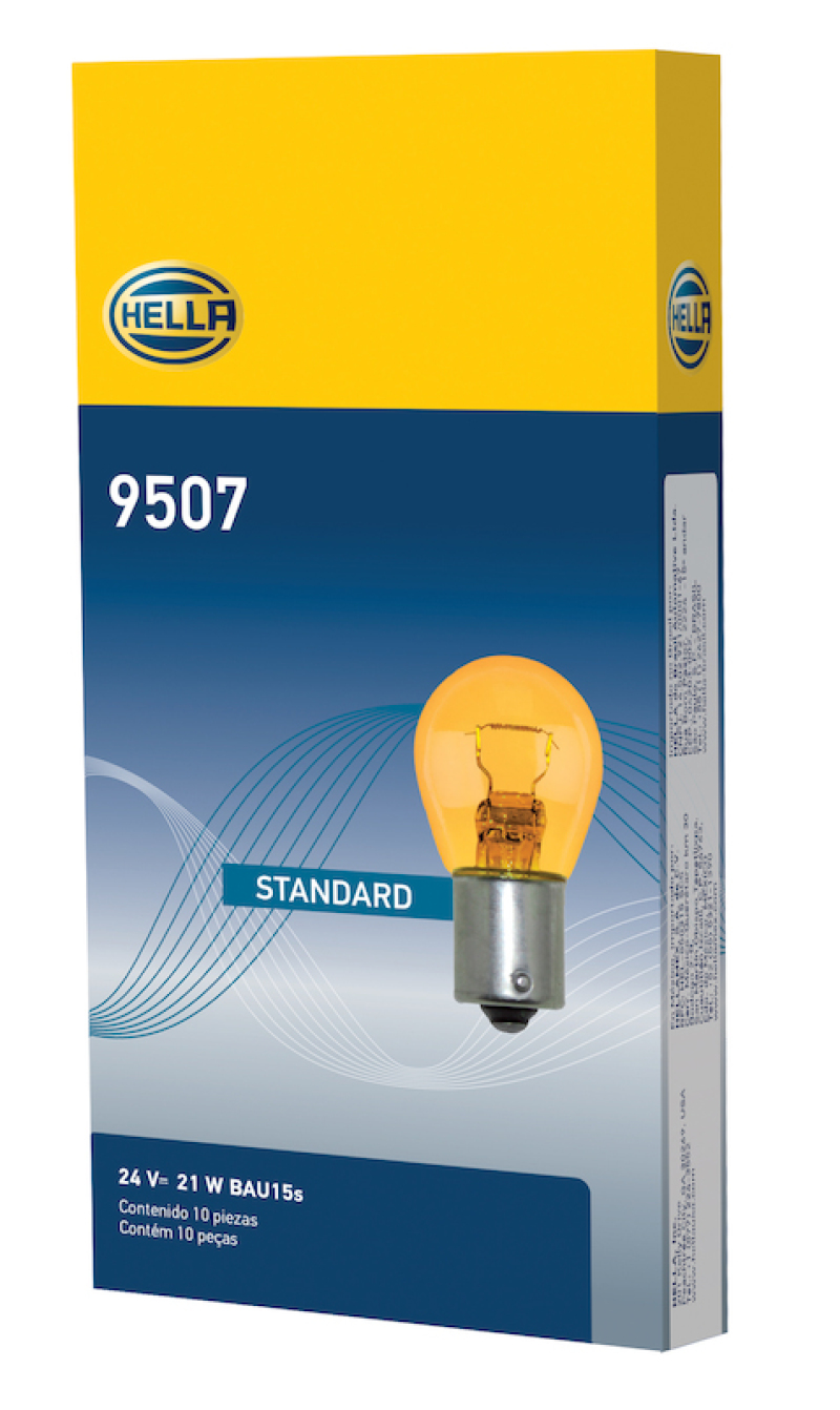 Hella Bulb 9507 24V 21W BAU15s S8 AMBER - Image 4