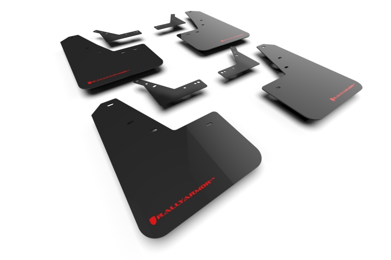 Rally Armor 21-25 Dodge Ram 1500 TRX Black UR Mud Flap - Red Logo - Image 2