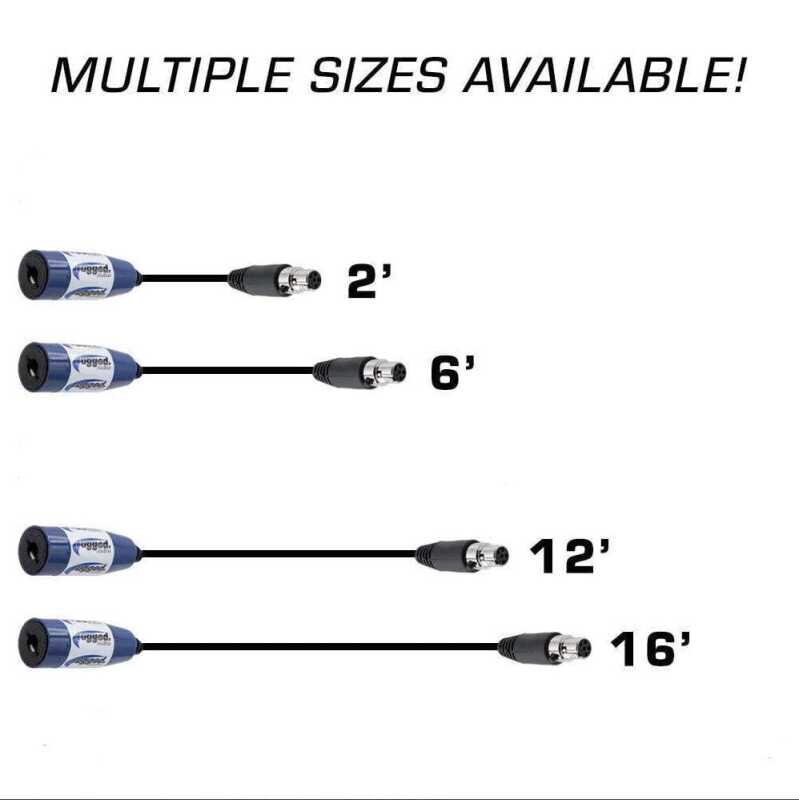 Rugged Radios OFFROAD Straight Cable to Intercom (Select Length) 16 Feet - Image 2