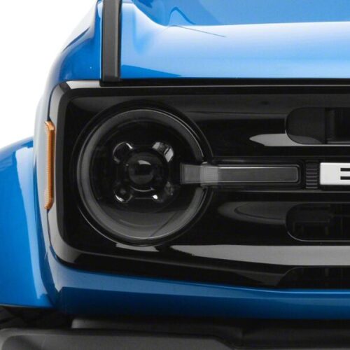 Raxiom for 2021-2026 Ford Bronco LED Halo Headlights with White Backlight- Black Housing- Clear Lens - Image 9