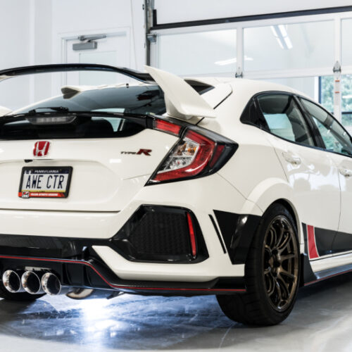 AWE Tuning Track Edition Exhaust w/Front Pipe & Triple Chrome Silver Tips for 2017+ Honda Civic Type R - Image 6