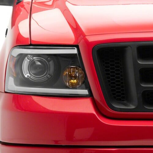 Raxiom for 2004-2008 Ford F-150 Axial Series Projector Headlights with LED Bar- Black Housing- Clear Lens - Image 9