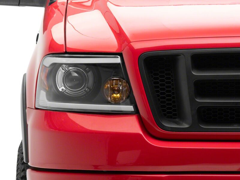 Raxiom for 2004-2008 Ford F-150 Axial Series Projector Headlights with LED Bar- Black Housing- Clear Lens - Image 9