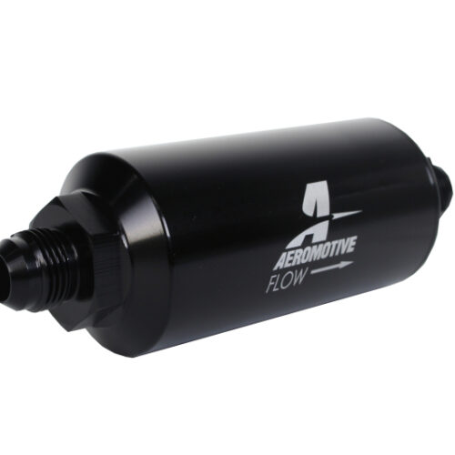 Aeromotive In-Line Filter - (AN -8 Male) 10 Micron Fabric Element Bright Dip Black Finish - Image 2