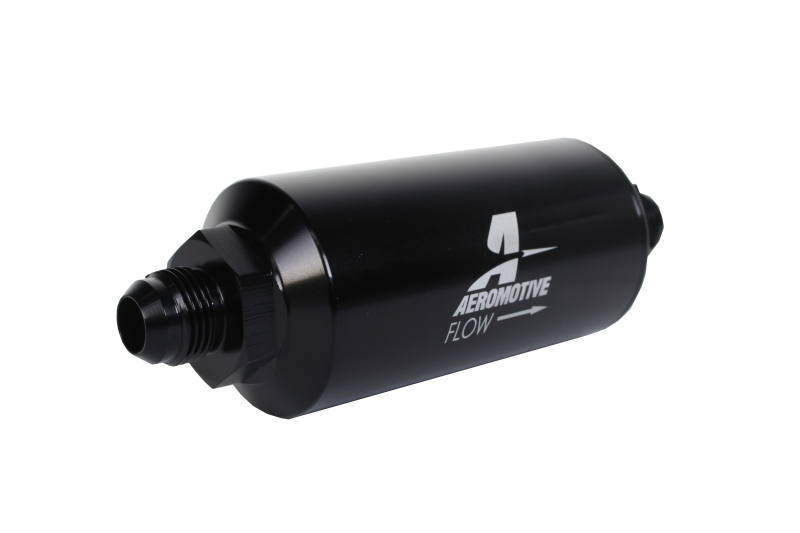 Aeromotive In-Line Filter - (AN -8 Male) 40 Micron Stainless Mesh Element Bright Dip Black Finish - Image 3