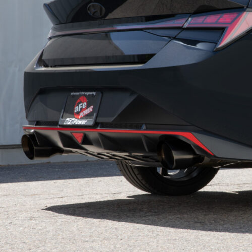 aFe Power Takeda Hyundai Elantra N 22-23 L4-2.0L (t) 3in SS Axle-Back Exhaust System w/ Black Tips - Image 4
