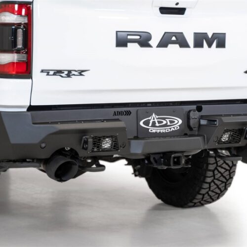 Addictive Desert Designs for 2021 Dodge RAM 1500 TRX Stealth Fighter Rear Bumper - Hammer Black