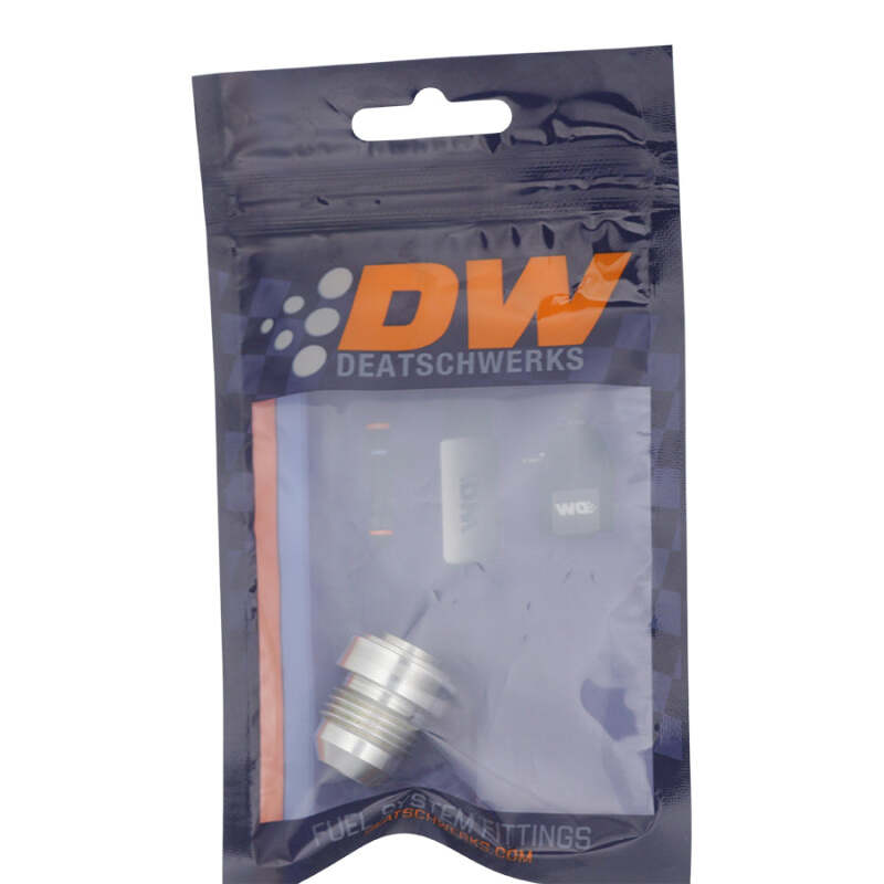 DeatschWerks 8AN Male Flare with Aluminum Weld On Fitting - Anodized Raw Aluminum - Image 2