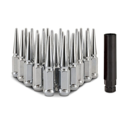 Mishimoto Steel Spiked Lug Nuts M12 x 1.5 24pc Set Chrome