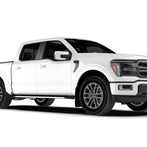 Alternative view of Rally Armor 21-26 Ford F-150 (Excl. Raptor) Black UR Mud Flap w/White Logo