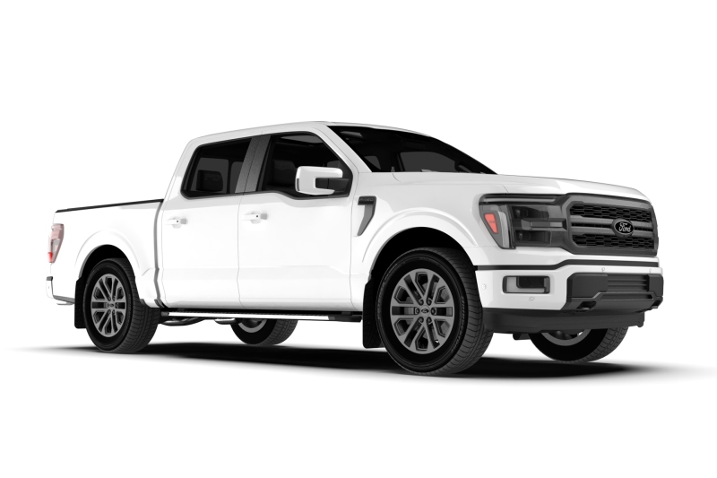 Rally Armor 21-26 Ford F-150 (Excl. Raptor) Black UR Mud Flap w/White Logo - Image 2