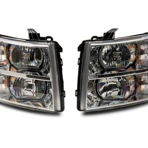 Alternative view of Raxiom for 2007-2014 Chevrolet Silverado 1500 Axial OEM Rep Headlights- Chrome Housing (Clear Lens)