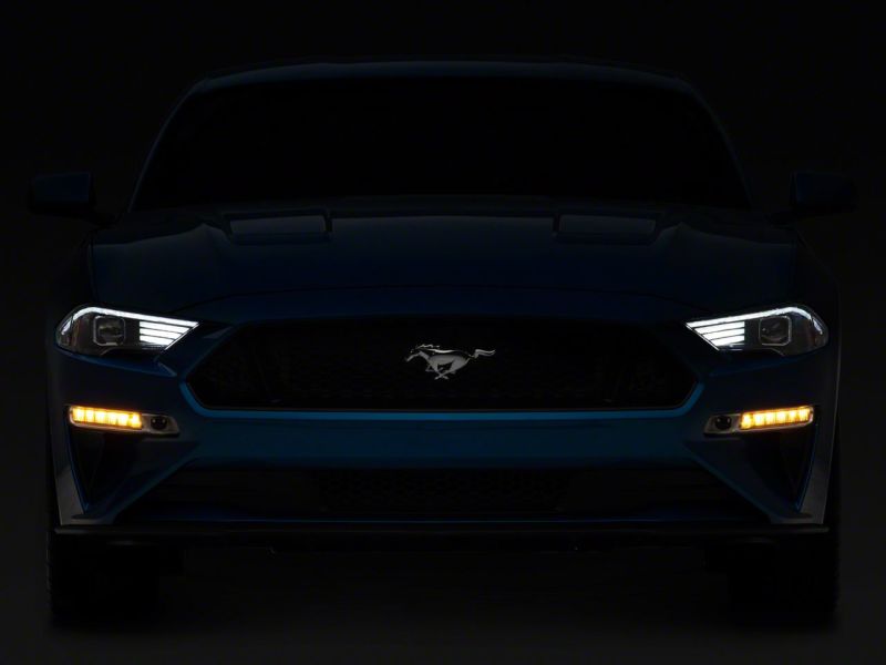 Raxiom for 2018-2023 Ford Mustang GT EcoBoost LED Projector Headlights- Black Housing (Clear Lens) - Image 6