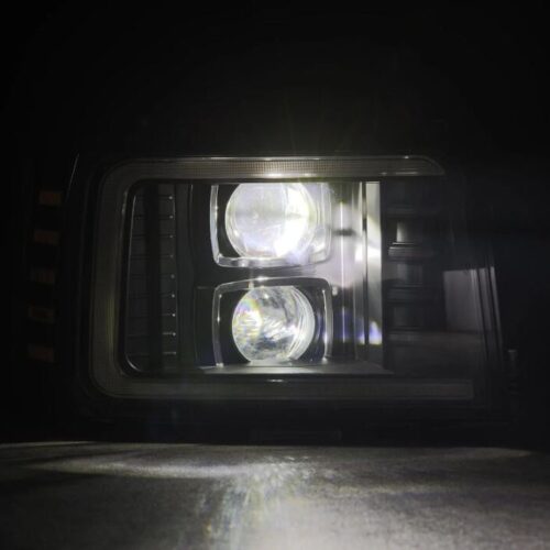AlphaRex 92-96 Ford F-Series/Bronco LUXX-Series Proj Headlights Blk w/Actv Light SeqSig & SBDRL - Image 5