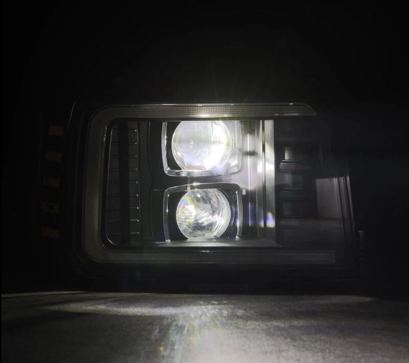 AlphaRex 92-96 Ford F-Series/Bronco LUXX-Series Proj Headlights Blk w/Actv Light SeqSig & SBDRL - Image 5