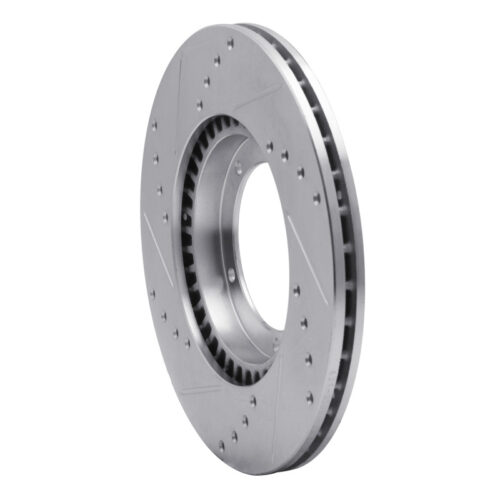 R1 Concepts for 67-88 Porsche 911 Front Right Drilled & Slotted Silver Brake Rotor - Image 4