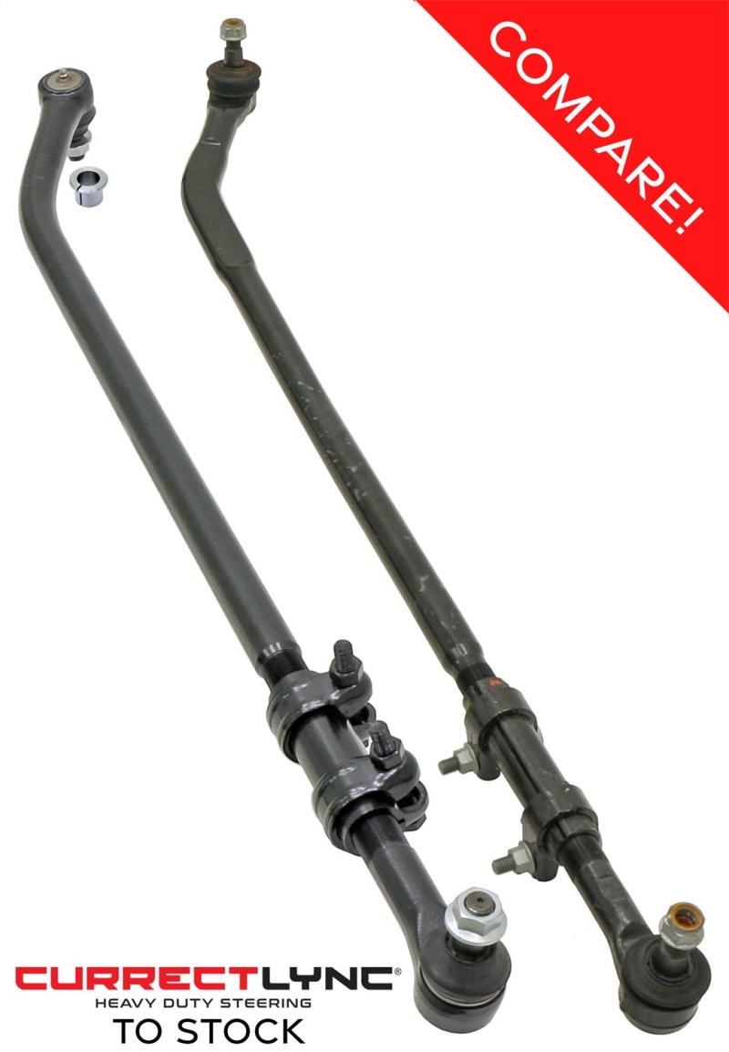 RockJock JK-9704P JK Currectlync Steering Sys. w/Flipped Drag Link 1.65in Dia. Tie Rod 1.3in Dia. w/Hardware - Image 8
