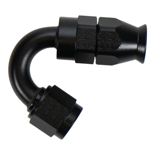DeatschWerks 6AN Female Flare Swivel (Incl Ferule/Olive) 150-degree Hose End PTFE
