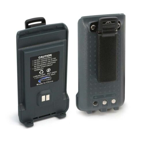 Rugged Radios GMR2 Replacement Lithium Battery w/12v Charge Port and Belt Clip Grey - Image 2