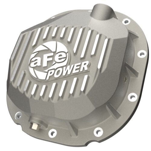 Alternative view of aFe Power 90-14 Ford F-150 Rear Differential Cover - Raw w/ Machined Fins