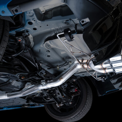 AWE Tuning Track Edition Exhaust w/ Triple Chrome Silver Tips for 2023 Honda Civic Type R FL5 - Image 4