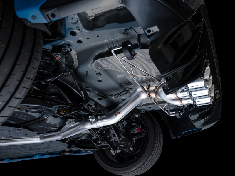 AWE Tuning Track Edition Exhaust w/ Triple Chrome Silver Tips for 2023 Honda Civic Type R FL5 - Image 4
