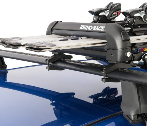 Rhino-Rack Universal Ski/Snowboard Carrier - Fits 3 Pairs of Skis or 2 Snowboards - Black