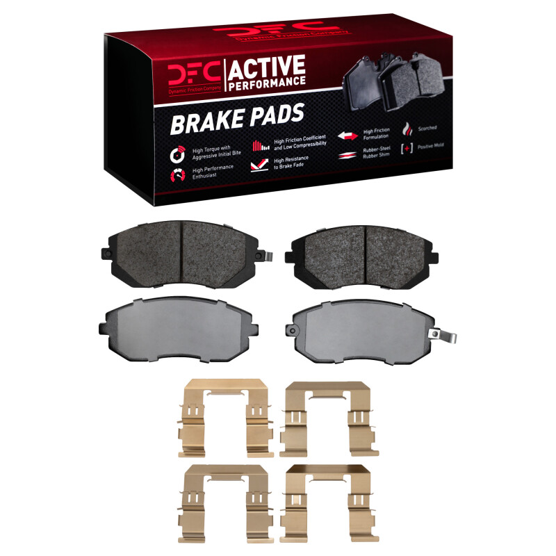 DFC 02-12 Saab 9-2X Front Active Performance Pads and Hardware Kit