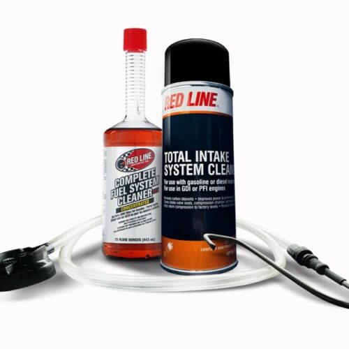 Red Line Complete Fuel System Service Kit - Intake Cleaner/Tank Add/S-Hook App w/Hose (Aerosol)