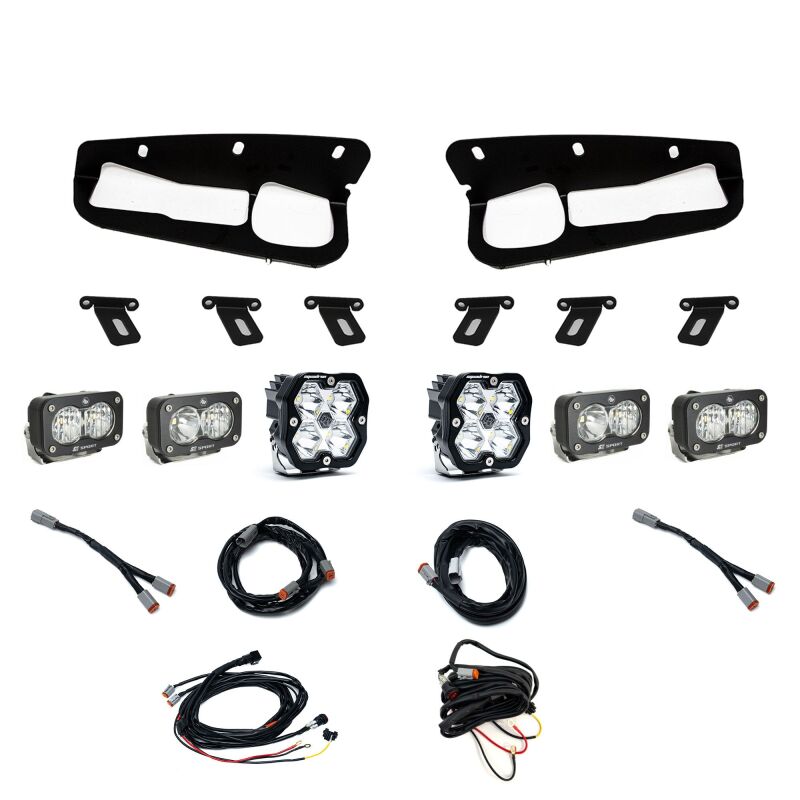 Baja Designs for 21-25 Ford Bronco Squadron 2.0 (Spot) / S2 Sport D/C & W/C FPK Steel Bumper - Clear