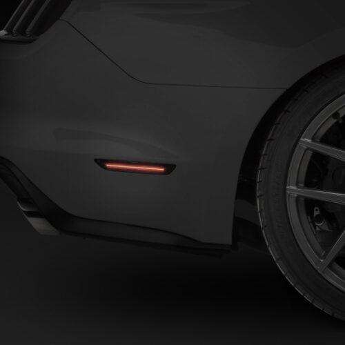 Raxiom for 2015-2022 Ford Mustang Axial Series LED Side Marker Lights Rear (Smoked)